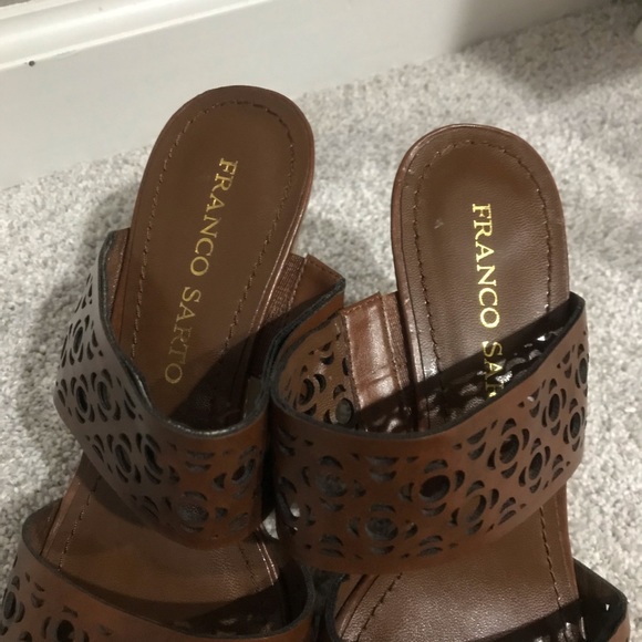 |Franco Sarto| Wedge Cork Heeled Sandals 7.5 - Picture 4 of 7